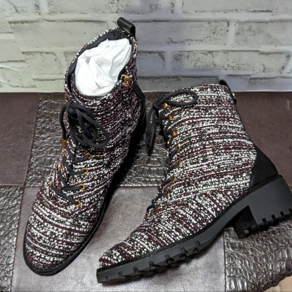 Tory Burch Combat Lug Sole Boot size 8